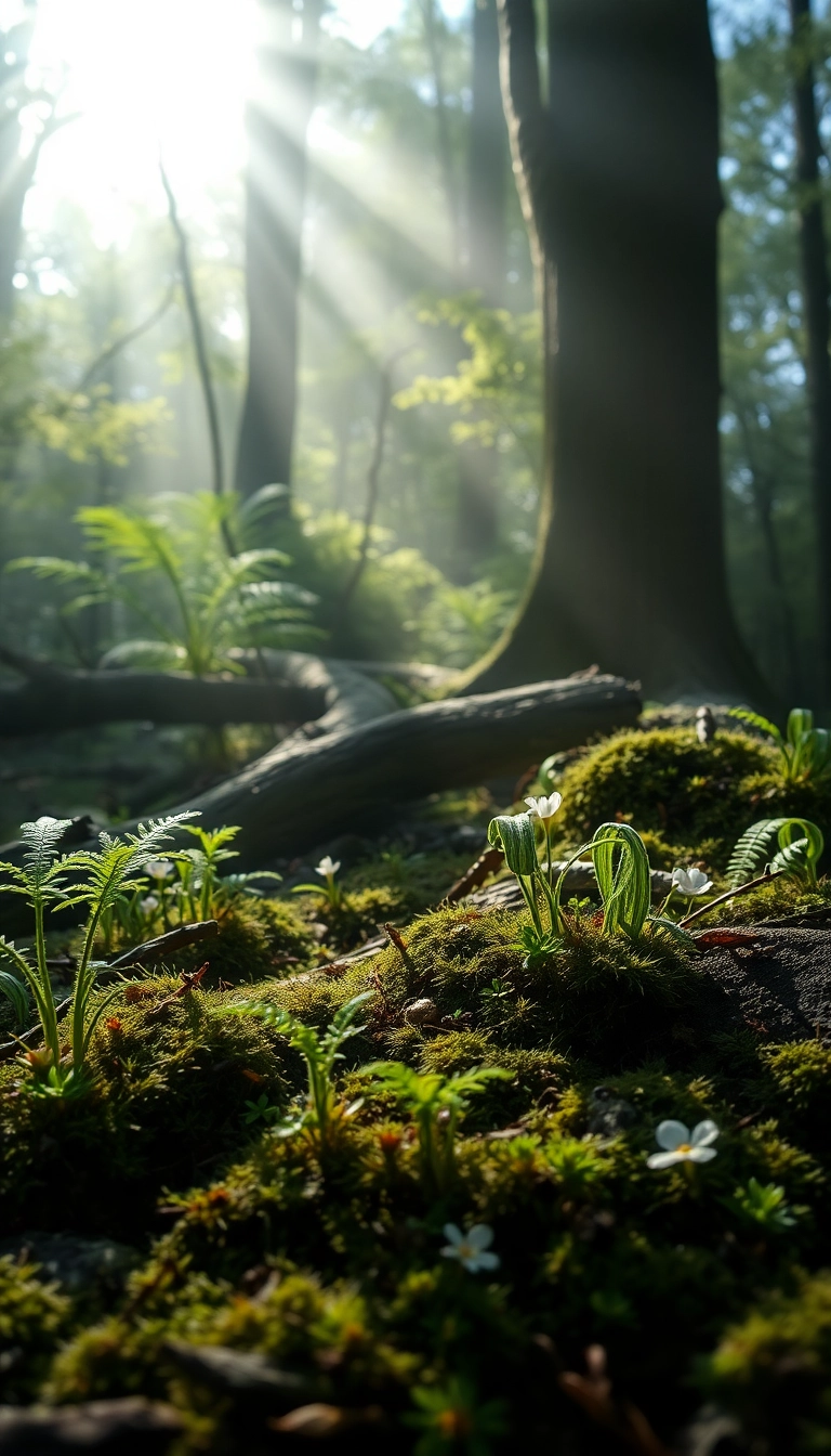 iPhone Cute AI Spring Forest Floor Luxurious Background Royalty-Free Stock Photo